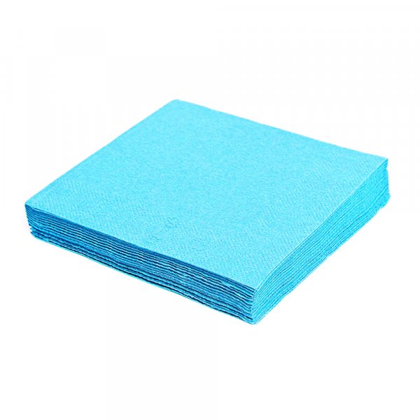 250 Stück Servietten 33 x 33 cm 1/4 Falz 3-lagig hellblau